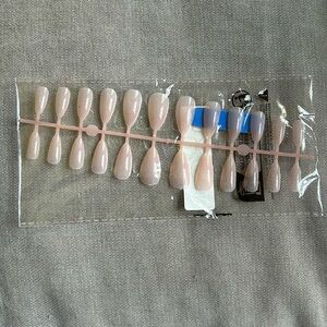 24pcs pink press on nails set